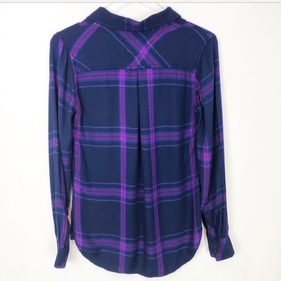 Rails NWOT Hunter ultraviolet button down shirt XS - Picture 4 of 9